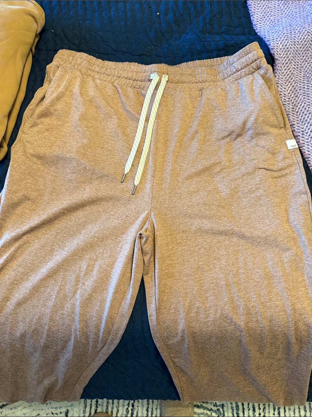 Vuori Brown Lounge Shorts with Drawstring